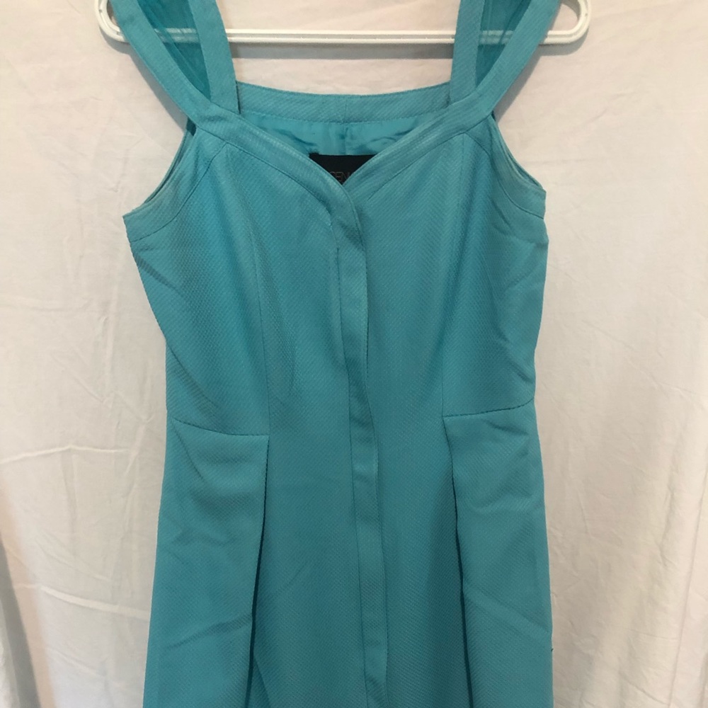 Robins egg blue cocktail dress.